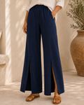 The Caelo Handwoven Linen Slit Pant